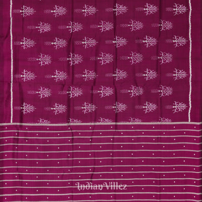 Maroon Designer Odisha Ikat Contemporary Silk Saree