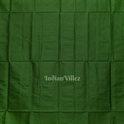 Red Green Bomkai With Tissue Border Odisha Ikat Silk Saree