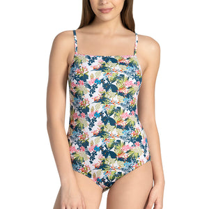 Straight Neck Swim Suit - Tropical Pr