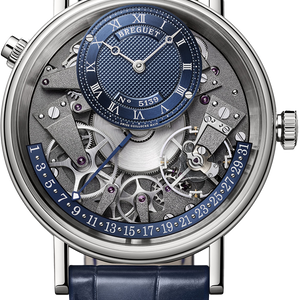 Breguet Tradition Silver & Grey Dial Blue 40 MM Watch for Men