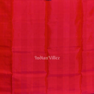 Royal Blue with Rani Pink Border Pochampally Ikat Silk Saree