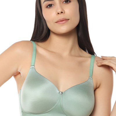 Cloudsoft Padded & Non-Wired Bra  - Pastel Green