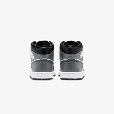 JORDAN | AIR JORDAN 1 MID { BLACK/IRON GREY-WHITE