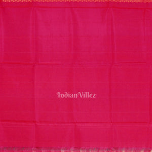 Sea Green With Pink Pure Kanjivaram Soft Silk Saree