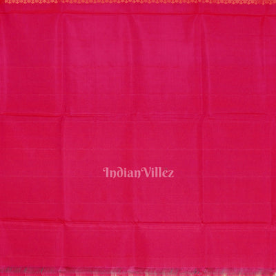 Sea Green With Pink Pure Kanjivaram Soft Silk Saree