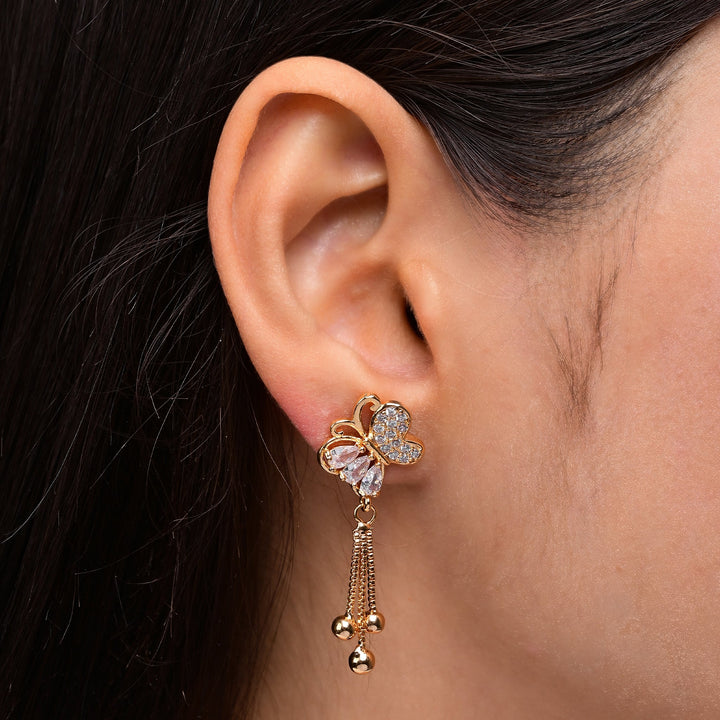 Fluttering Diamonds Butterfly Earrings