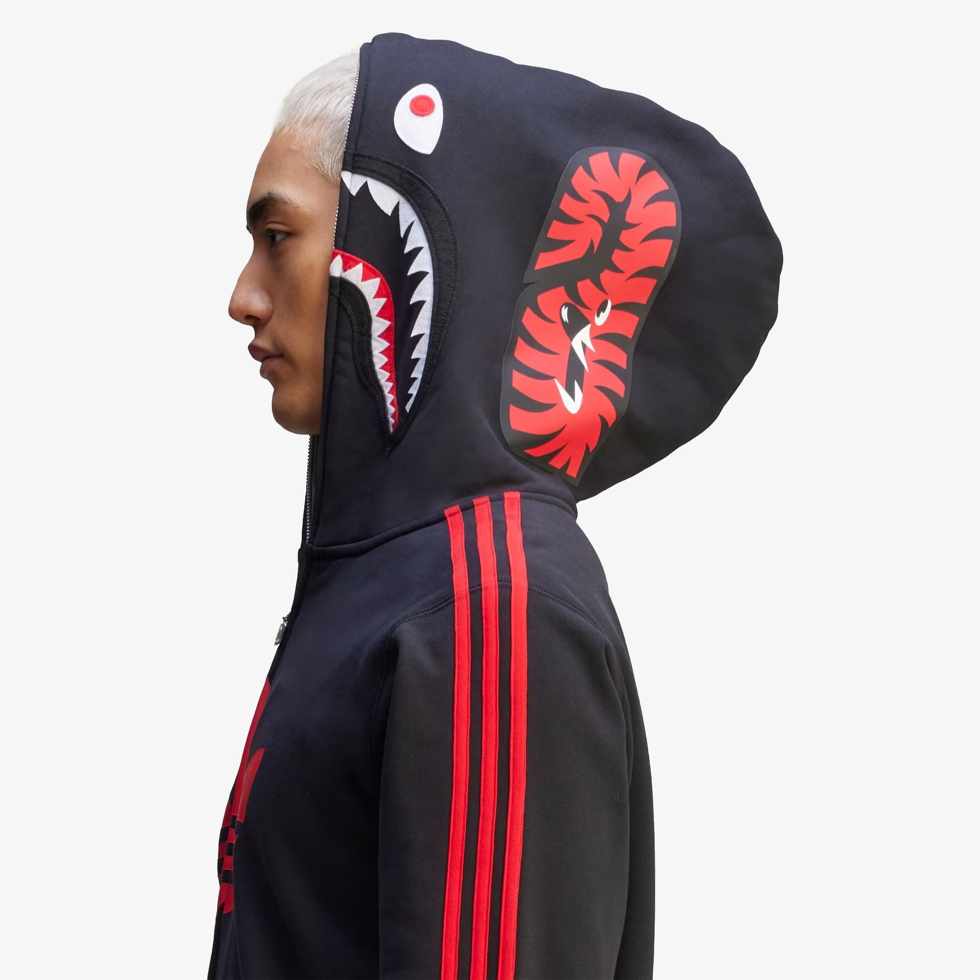 ADIDAS ORIGINALS | BAPE ULTIMATE SHARK HOODIE { BLACK