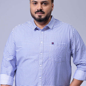 Men's Plus Size Striped Casual Shirt