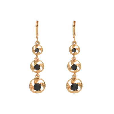 Black Diamond Drop Earrings For Women