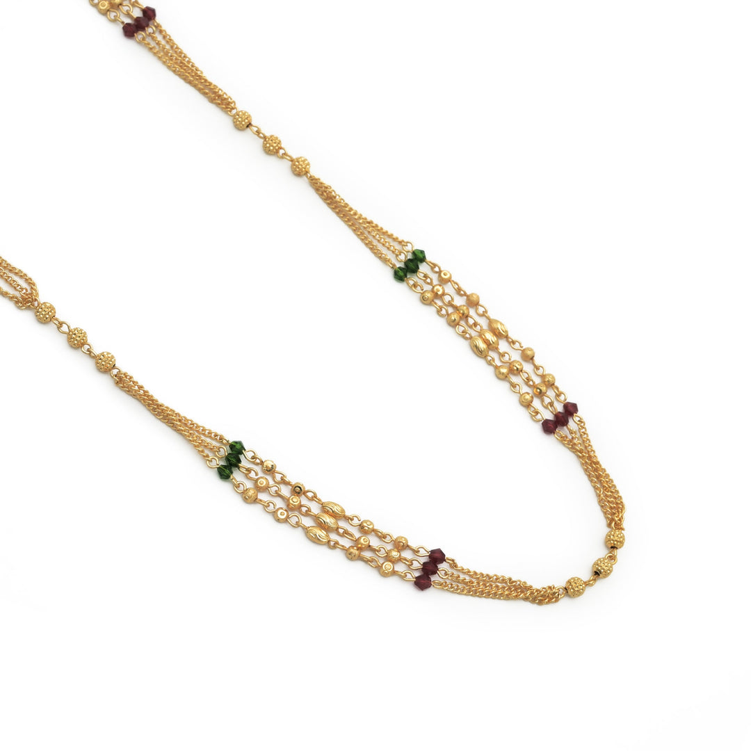 Appealing Gold Plated Multicolour Necklace Mala For Women