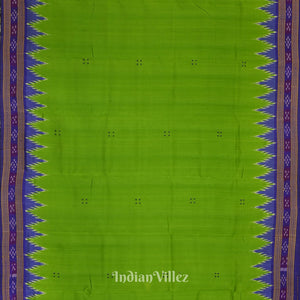 Green Kumbha Design Odisha Ikat Khandua Silk Saree