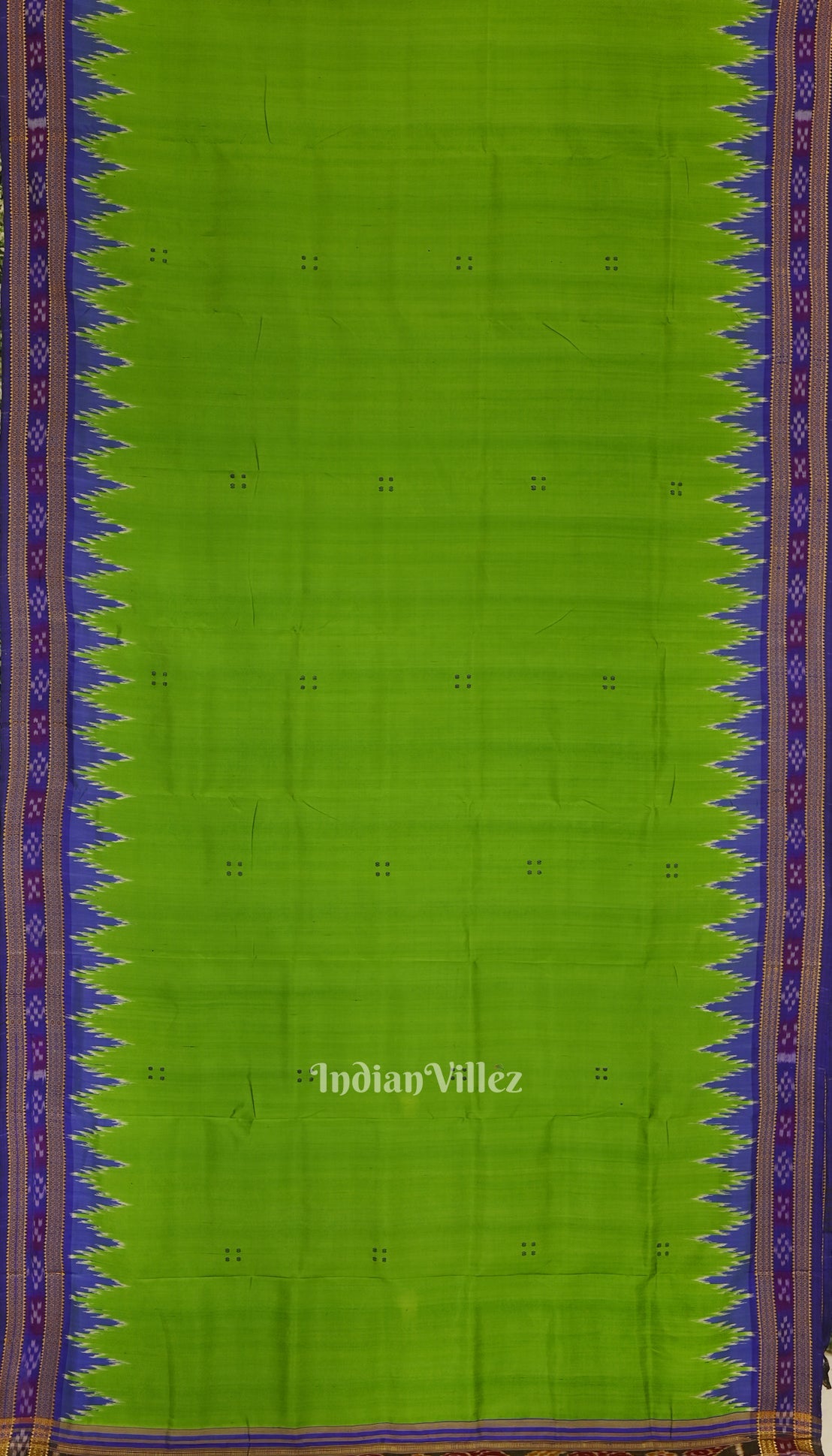 Green Kumbha Design Odisha Ikat Khandua Silk Saree