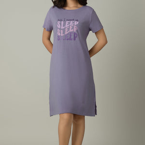 Comfort Sleep Dress - All I Need Is Sleep Print