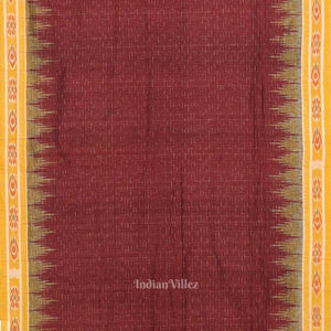 Maroon Jharana Maniabandha Cotton Saree