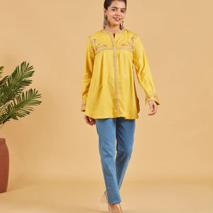 Sunshine Yellow Short Top