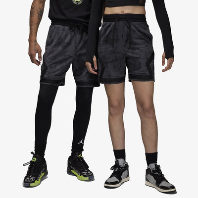 JORDAN | SPORT DRI-FIT PRINTED DIAMOND SHORTS { BLACK/DARK SHADOW/BLACK
