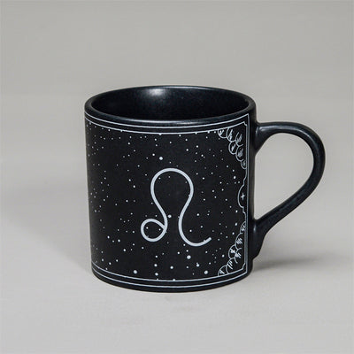 Black - Ceramic Sunsign Theme Coffee Mug Leo (350ml)