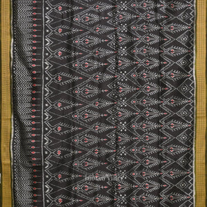 Exclusive Designer Black Odisha Ikat Contemporary Silk Saree
