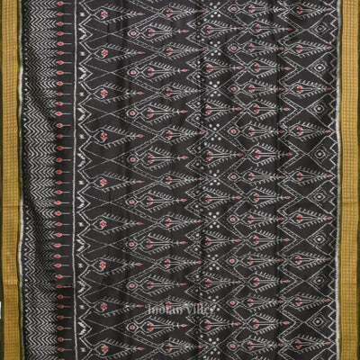 Exclusive Designer Black Odisha Ikat Contemporary Silk Saree