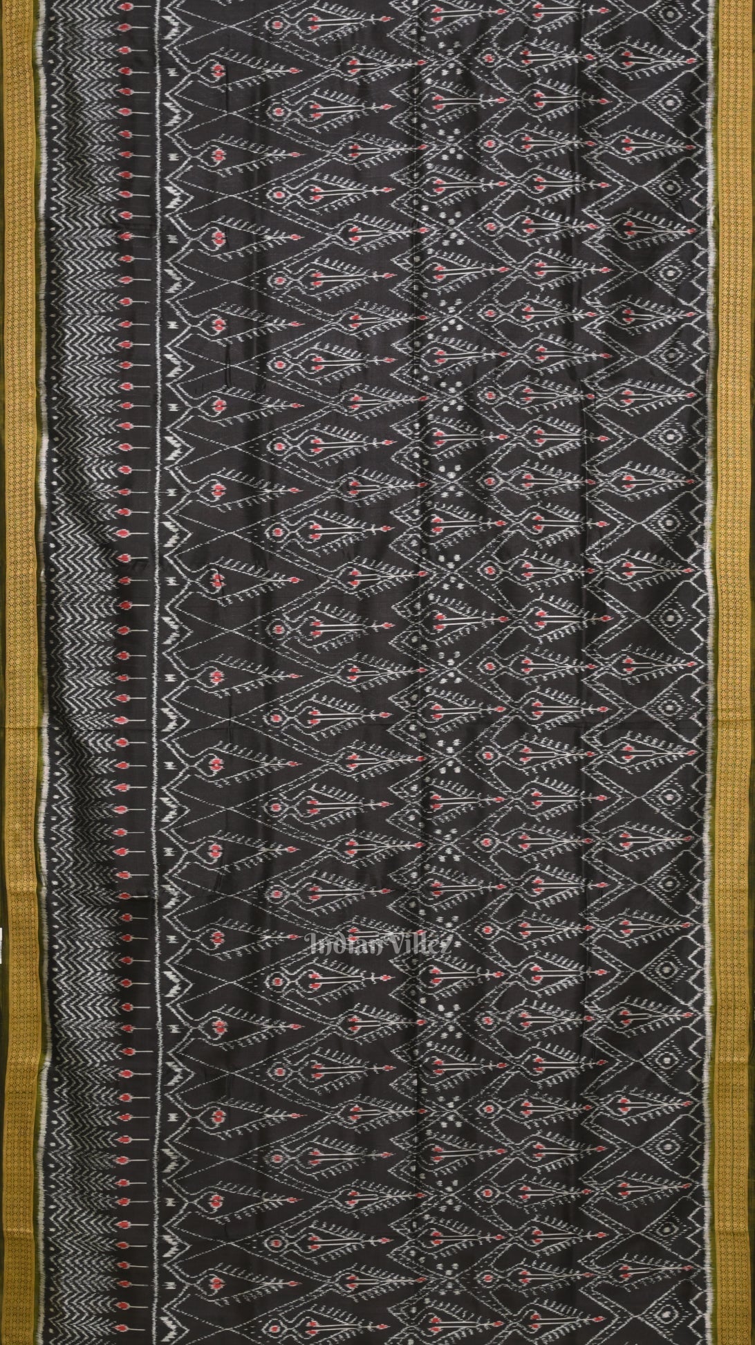 Exclusive Designer Black Odisha Ikat Contemporary Silk Saree
