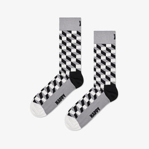 Happy Socks | FILLED OPTIC SOCK  { GREY