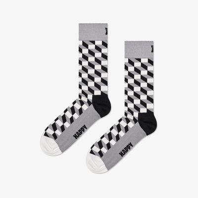 Happy Socks | FILLED OPTIC SOCK  { GREY