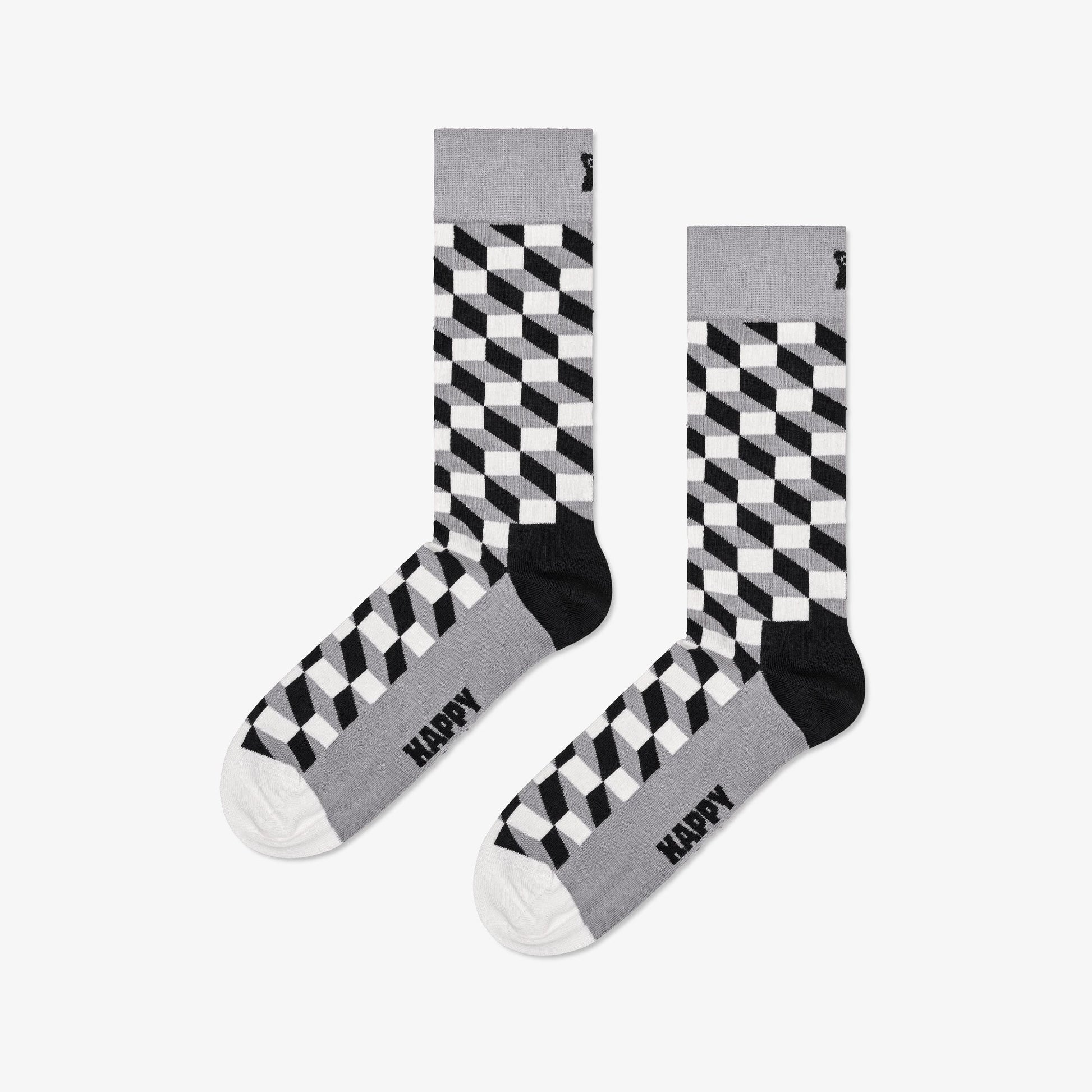Happy Socks | FILLED OPTIC SOCK  { GREY
