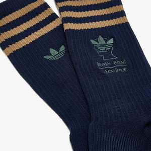 Adidas Originals | BRAIN DEAD SOCKS { NAVY/BROWN