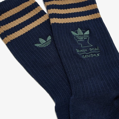Adidas Originals | BRAIN DEAD SOCKS { NAVY/BROWN