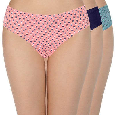100% Cotton Bikini Panty Pack (Pack of 3) - D010 - Multi