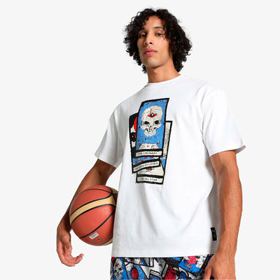 Puma | HOOPS DECK BASKETBALL T-SHIRT  { WHITE