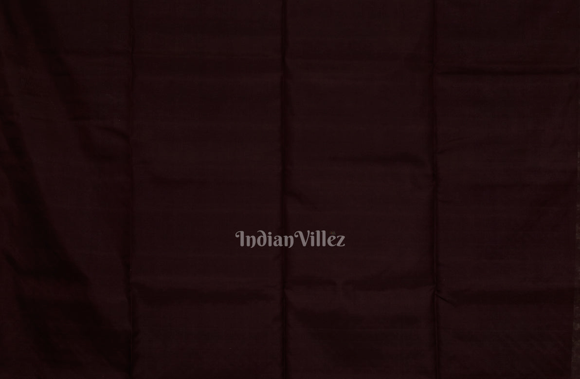 Black Coffee Pure Kanjivaram Soft Silk Saree