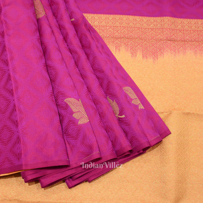 Magenta Designer Pure Kanjivaram Silk Saree