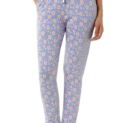 Full Length PJ Bottom - Brunnera Blue Floral Print