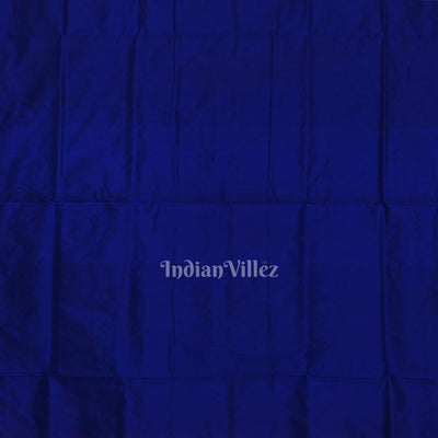 Red with Royal Blue Odisha Ikat Sambalpuri Silk Saree