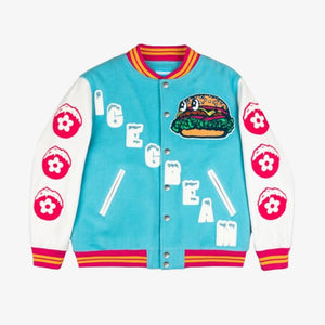 Icecream | ICECREAM x VANDY BURGER VARSITY JACKET 'BLUE/WHITE'