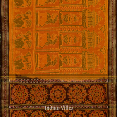 Animal Theme Pure Sambalpuri Ikat Silk*Cotton (Bapta) Saree