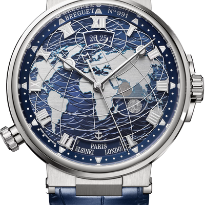 Breguet Marine Hora Mundi Blue Dial Men 43.9 mm