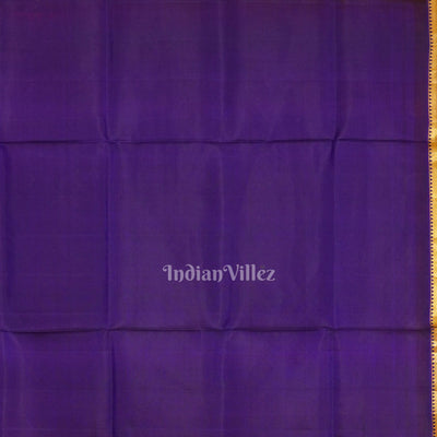 Red Blue Pure Kanjivaram Soft Silk Saree