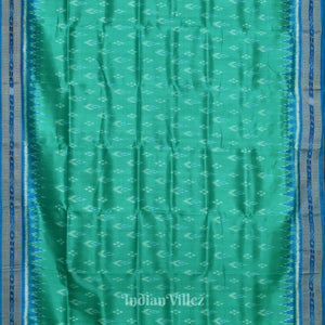 Sea Green Mayur Chandrika Khandua Silk Saree