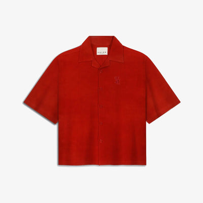 F A R A K | BASICS RED BAGRU SHIRT { RED