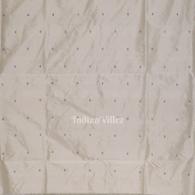 Off White with Silver Zari (Tissue) Phoda Kumbha Sambalpuri Silk Saree