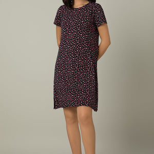 Comfort Sleep Dress - Polka Heart Print