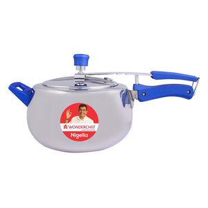 Nigella Stainless Steel 5L Pressure Cooker with Inner Lid- Round. by blacktree