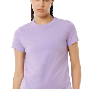 Essential Basic Short Sleeve Round Neck T-Shirt - Digital Lavender