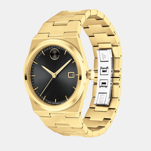 Bold Quest Men Quartz Black Dial Analog Stainless Steel Watch 3601223