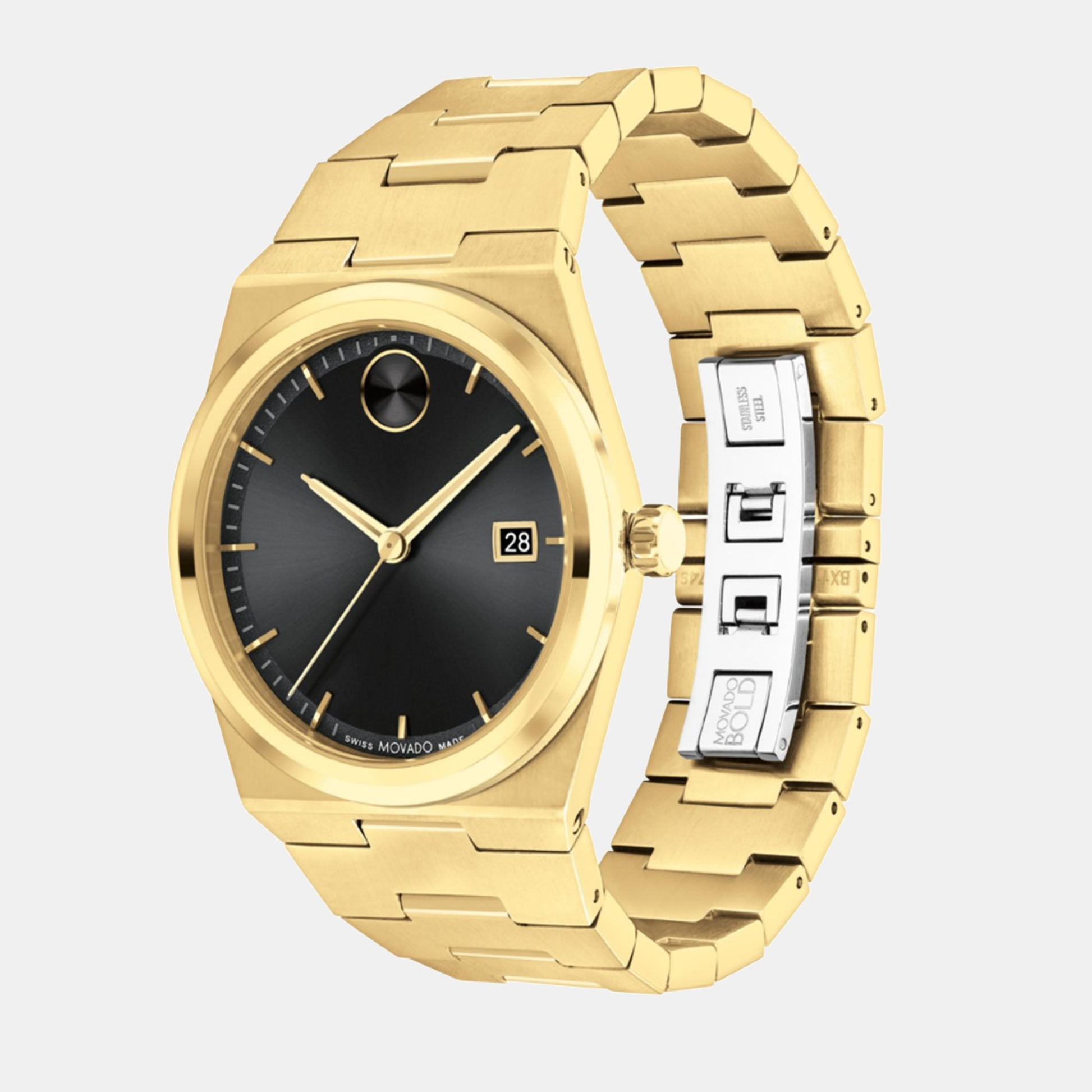 Bold Quest Men Quartz Black Dial Analog Stainless Steel Watch 3601223