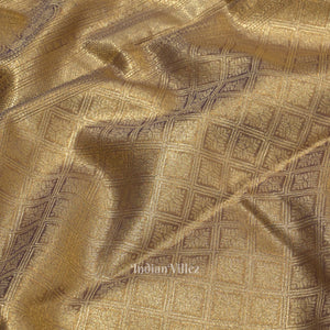 Light Purple Pure Kanjivaram Tissue Silk Saree