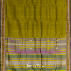 Sea Green Single Flower Motif Siminoi Silk Saree
