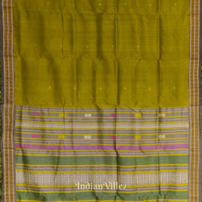 Sea Green Single Flower Motif Siminoi Silk Saree